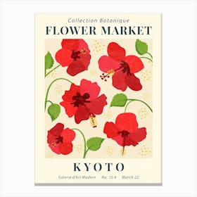 Flower Market Kyoto Canvas Print