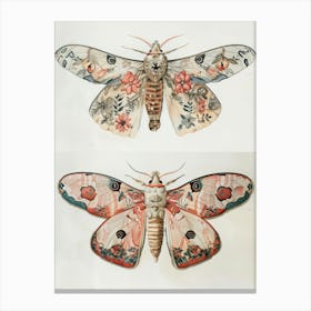 Shimmering Butterflies William Morris Style 2 Canvas Print