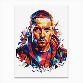 Eminem 02 Portrait Music Icon Style WPAP Pop Art Canvas Print