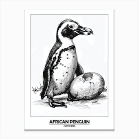 Penguin Hatching Poster 3 Canvas Print