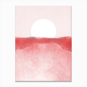 Minimal Landscape Pink 01 Canvas Print