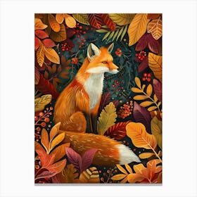 Solitary Fox In The Autumn 6 Canvas Print