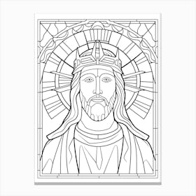 Line Art Inspired By The Yellow Christ 4 Canvas Print