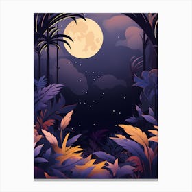 Night In The Jungle Canvas Print