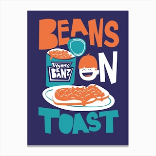 Beans On Toast Canvas Print
