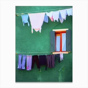Drying Day In Burano Canvas Print