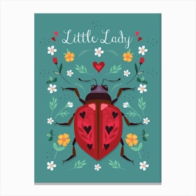 Little Lady Ladybird Canvas Print