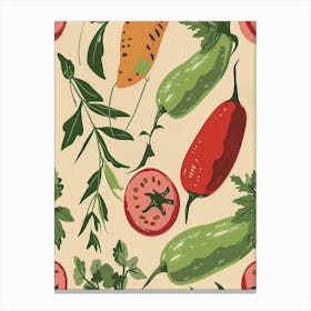 Vegetable Selection Pattern 2 Canvas Print