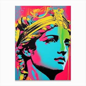 Athena Greek Goddess Pop Art Canvas Print