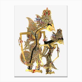 Tribal Java Wayang Ramayana Rama Culture Gold Puppet Canvas Print