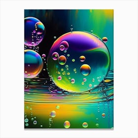 Bubbles In Water Water Waterscape Bright Abstract 2 Canvas Print