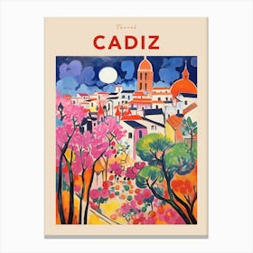 Cadiz Spain 7 Fauvist Travel Poster Canvas Print