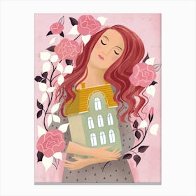 Hugging The Dream House Canvas Print