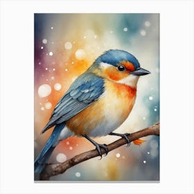 Bird On A Branch 3 Canvas Print