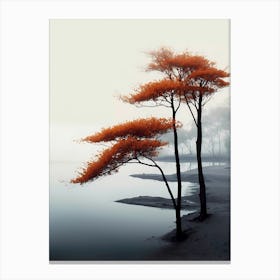 Trees By The Water Canvas Print