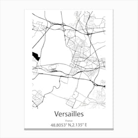 Versailles,France Minimalist Map Canvas Print