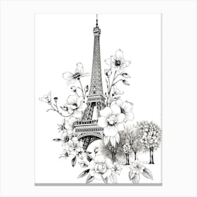 Paris Eiffel Tower 4 Canvas Print