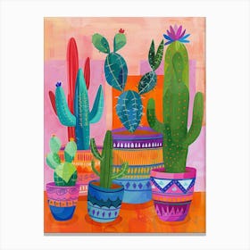 Cactus Pots 4 Canvas Print