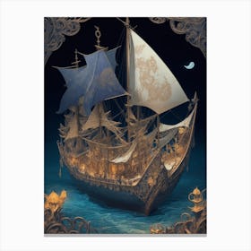 Ship In The Night Canvas Print