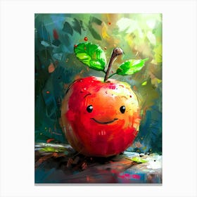Apple Of My Eye A Portrait Of Fruity Joy Canvas Print