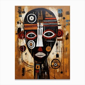 Celestial Canvases; Tribal Mask Traditions Canvas Print