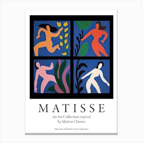 Women Dancing, Shape Study, The Matisse Inspired Art Collection Poster 1 Canvas Print