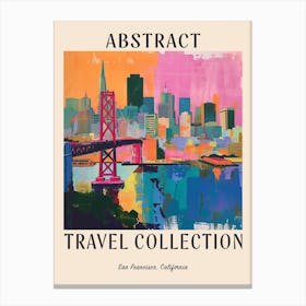 Abstract Travel Collection Poster San Francisco Usa 4 Canvas Print