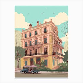 Buenos Aires Argentina Travel Illustration 1 Canvas Print