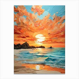 Sunset On The Beach 35 Canvas Print