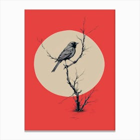 Bird On A Branch 1 Canvas Print