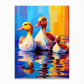 Ducklings Colour Pop 6 Canvas Print