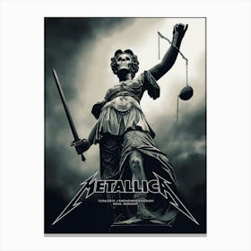 Metallica Sign Aluminum Metal Canvas Print