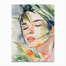 Watercolor Of A Woman 2 Canvas Print