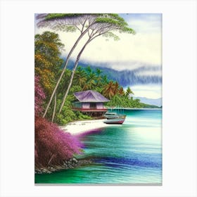 Maluku Islands Indonesia Soft Colours Tropical Destination Canvas Print