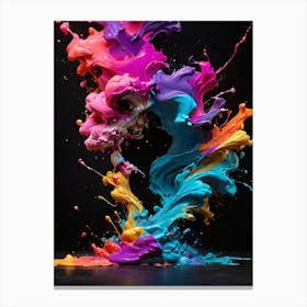 Colorful Paint Splash Canvas Print