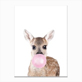 Bubble Gum Deer Canvas Print