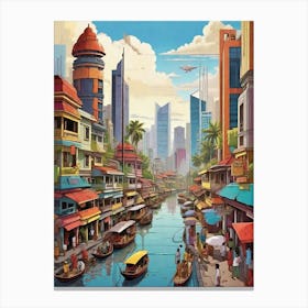 Asian City Canvas Print