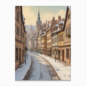 Street Scene In Germany Canvas Print