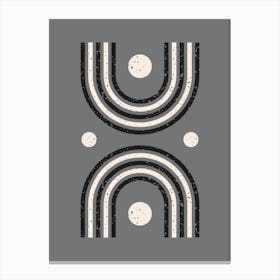 Grey Bohemian Pattern Canvas Print