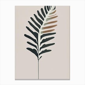 Chinese Holly Fern Simplicity Canvas Print
