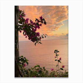 Sunset Over The Ocean 24 Canvas Print