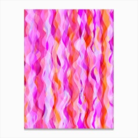 Water Waves - Pink Canvas Print