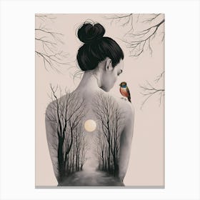 Girl In The Forest 6 Canvas Print