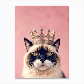 Cat In A Crown  Canvas Print