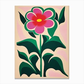 Cut Out Style Flower Art Moonflower 2 Canvas Print