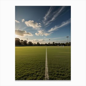 Cricket Field At Sunset Canvas Print