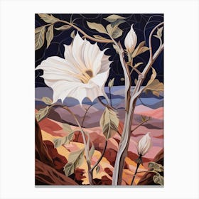 Moonflower 1 Flower Painting Canvas Print