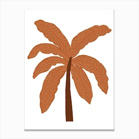 A Lone Palm Terracotta Canvas Print