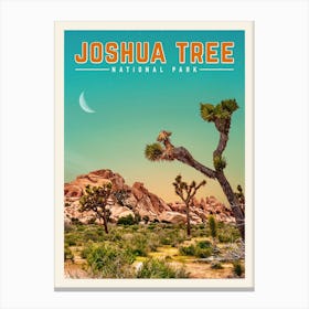 Joshua Tree Travel Poster Canvas Print