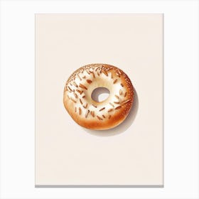Toasted Bagel Marker Art 2 Canvas Print